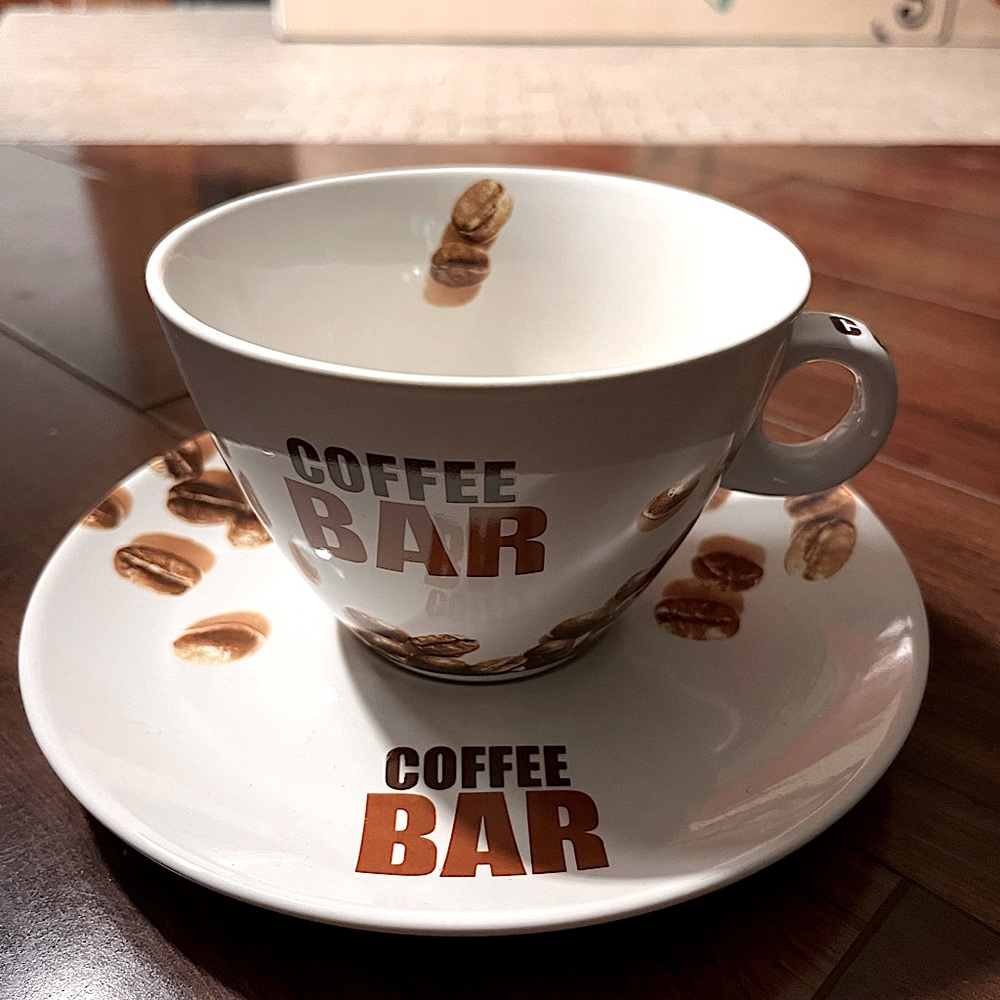 Large Paper Products Design Coffee Bar Oversized Cup and Saucer